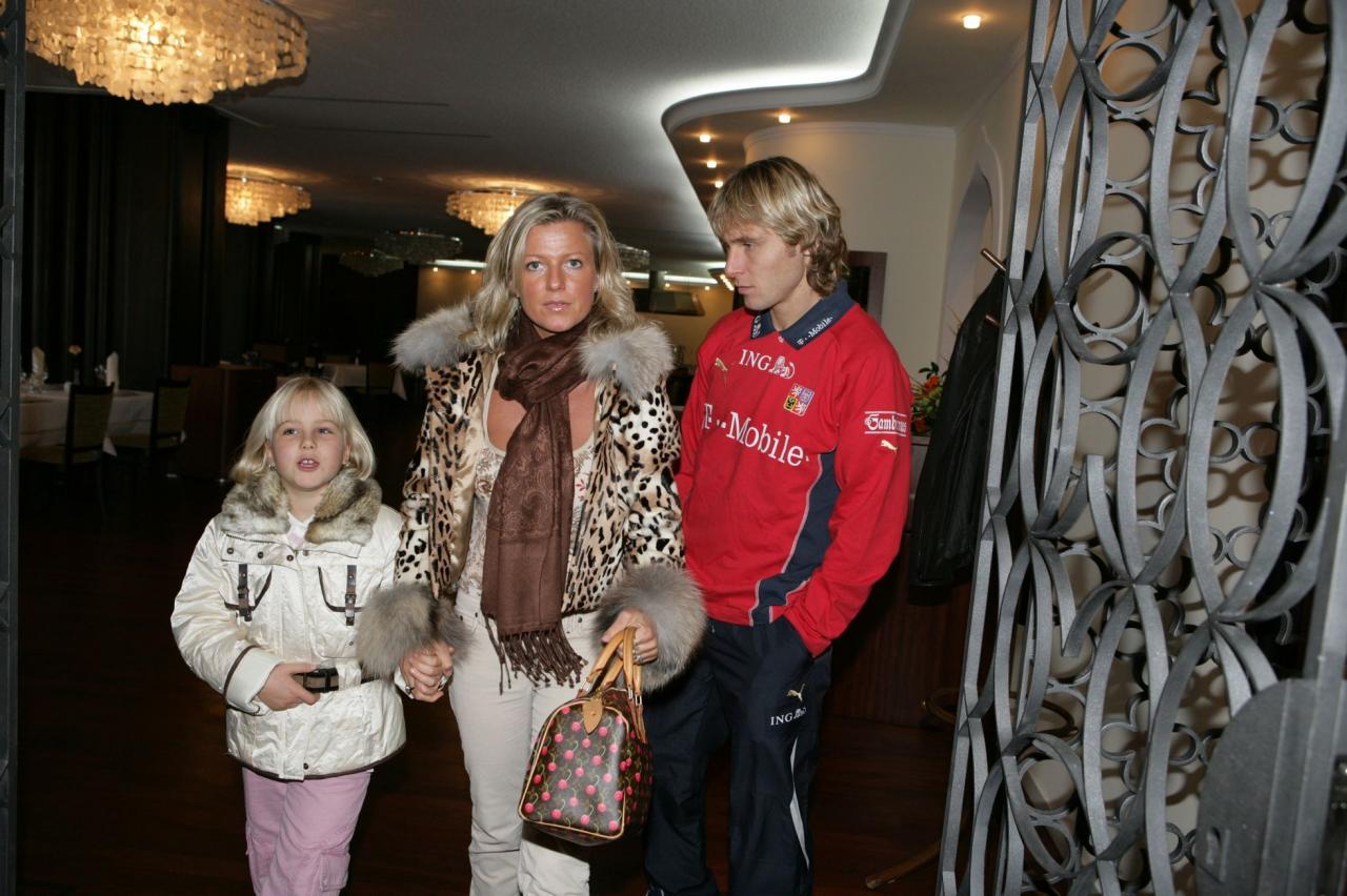 Pavel Nedvěd with his wife