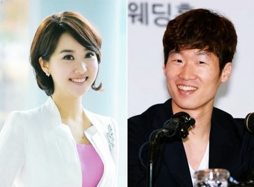 Image result for Park Ji Sung and Wife Kim Min Ji